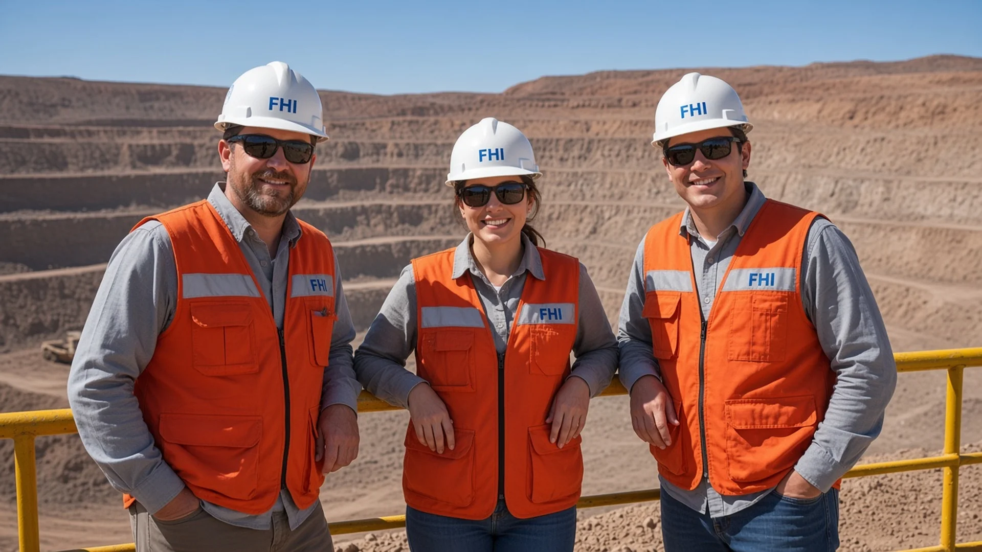 FHI team at mining site